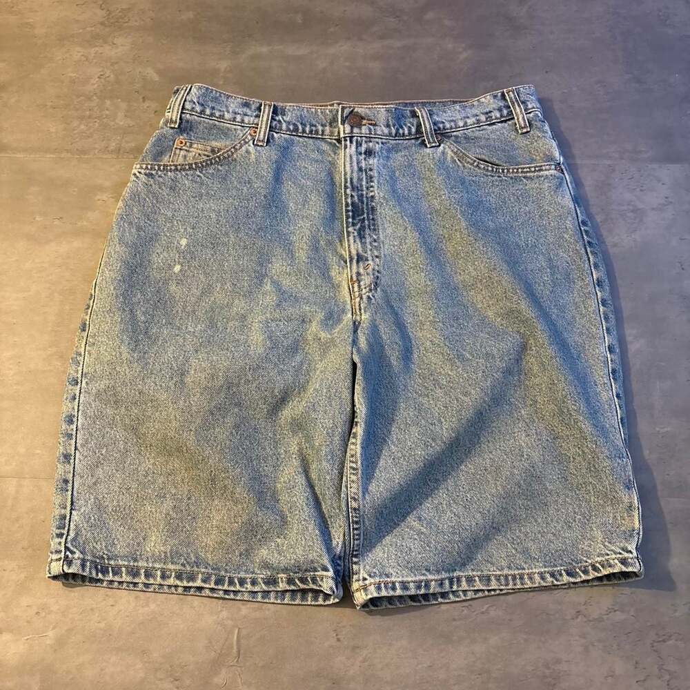 Levi's 550 Relaxed Fit Orange Tab Denim Shorts Size 36